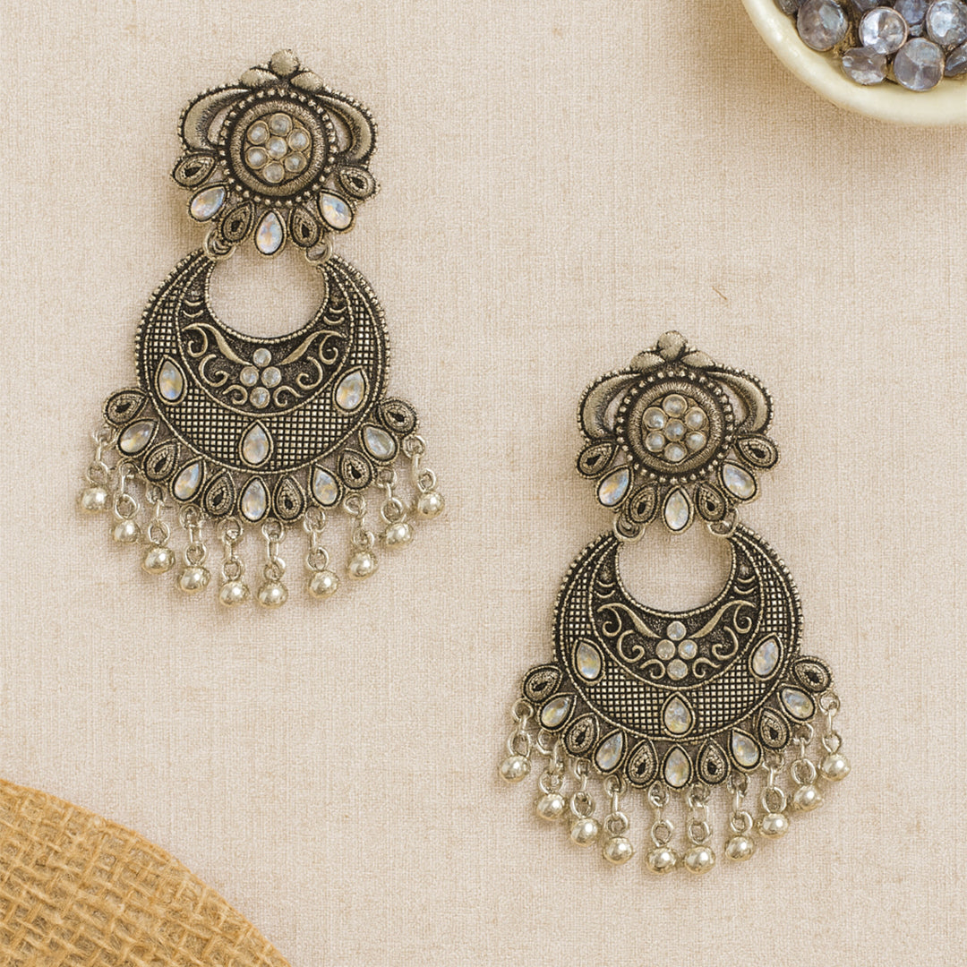 trueBrowns Oxidized Glam Chandbalis