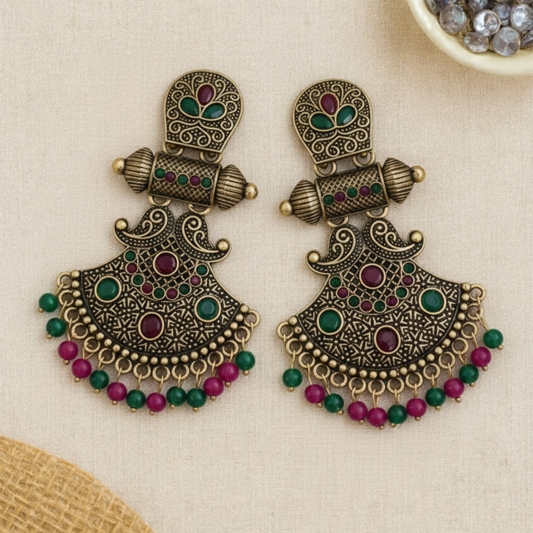 trueBrowns Temple Treasure Jhumkas