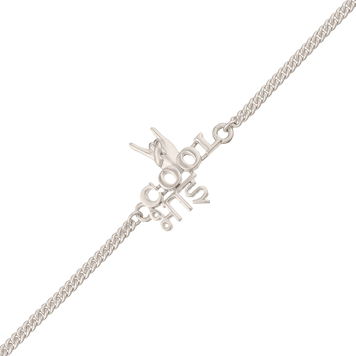 trueBrowns Cool Bhai Silver Tone Rakhi