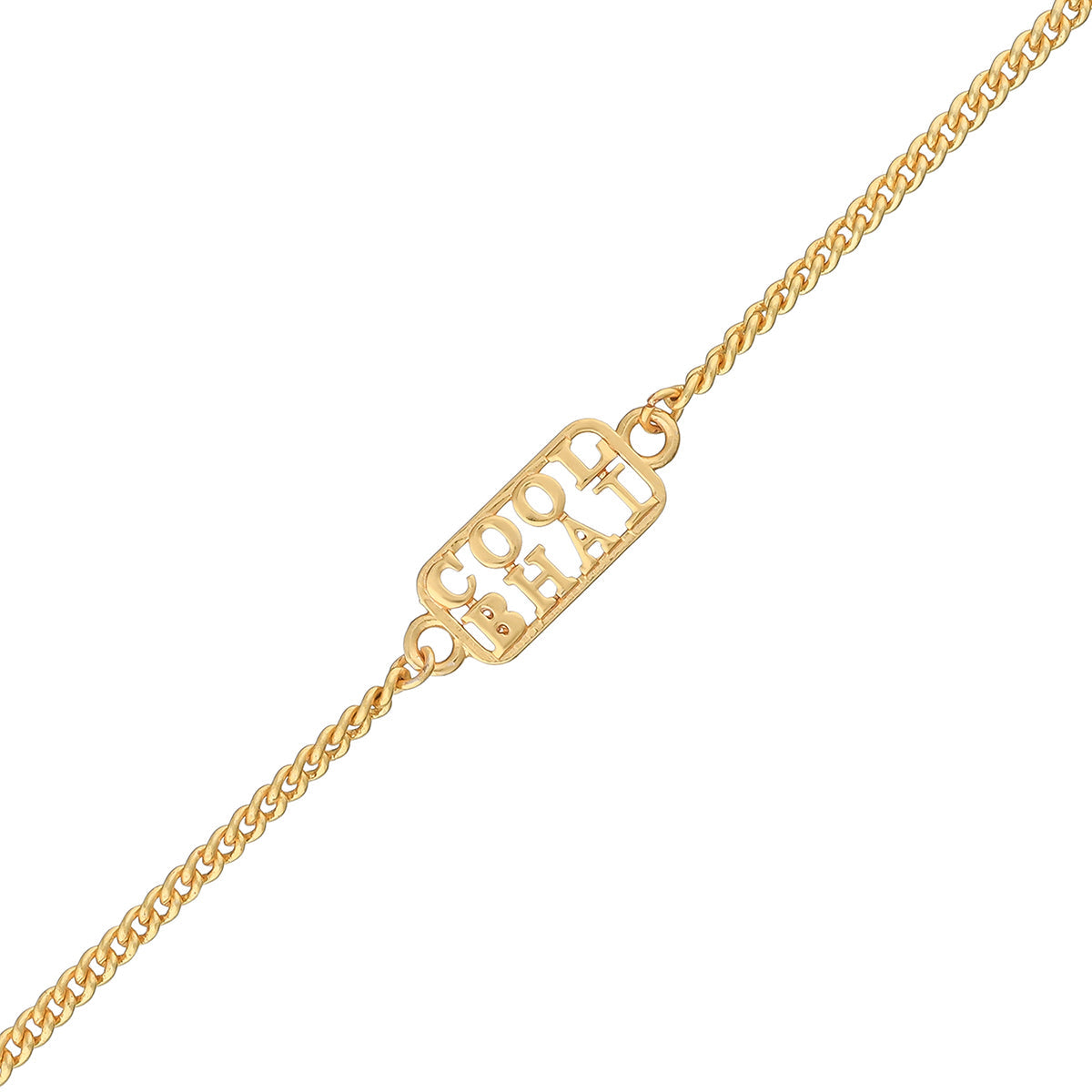 trueBrowns Cool Bhai Gold Tone Bracelet Style Rakhi