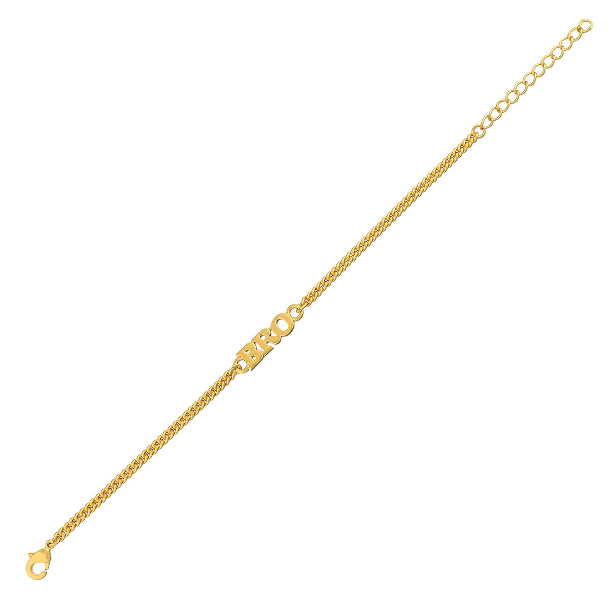 trueBrowns Gold Tone Fashionable BRO Rakhi