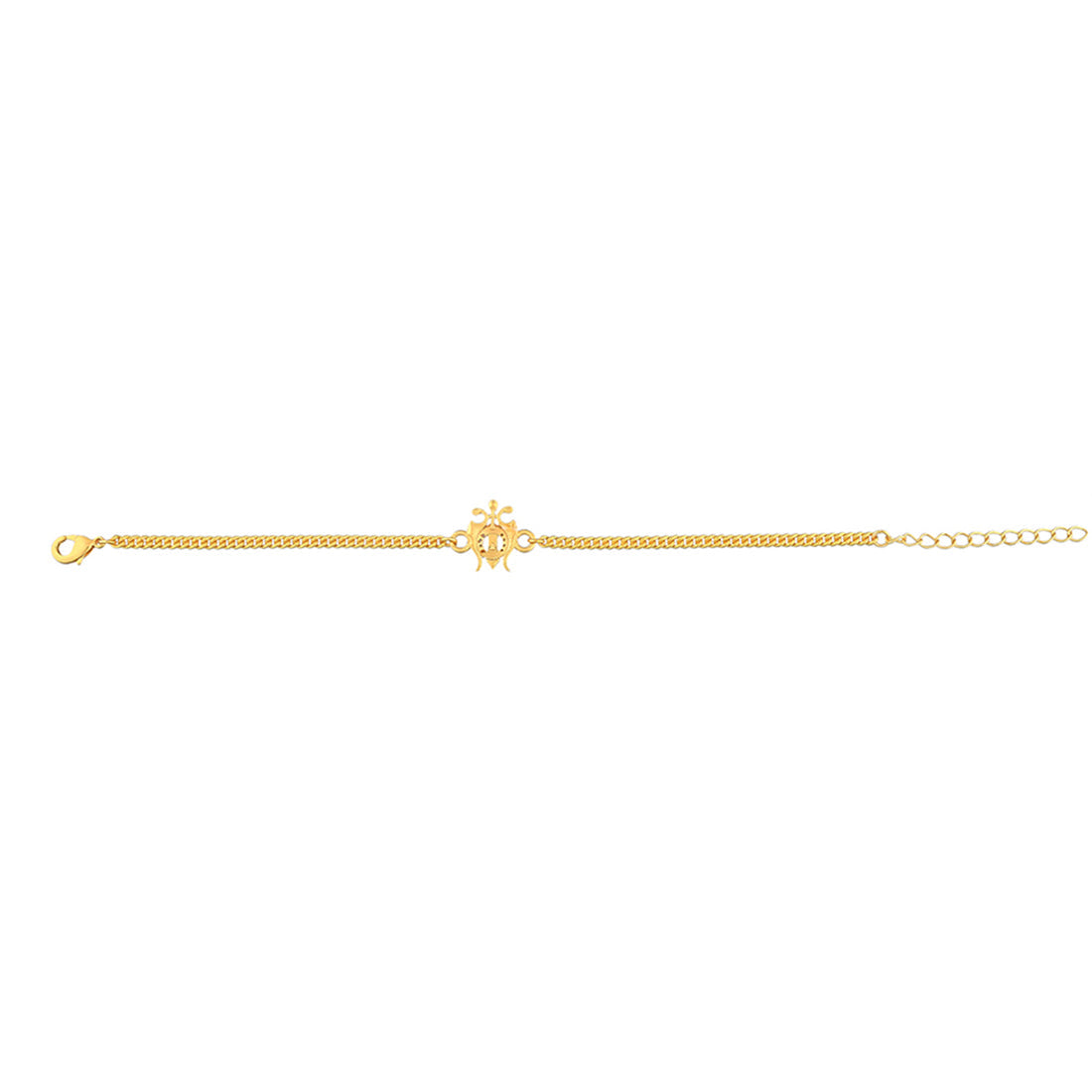 trueBrowns Yellow Gold Plated Trishul Bracelet Rakhi