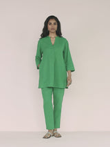 trueBrowns Green Cotton Relaxed Co-ord Set