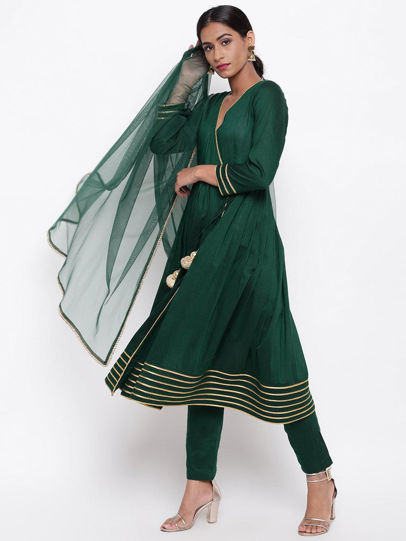 Green Lace Angrakha Set - trueBrowns