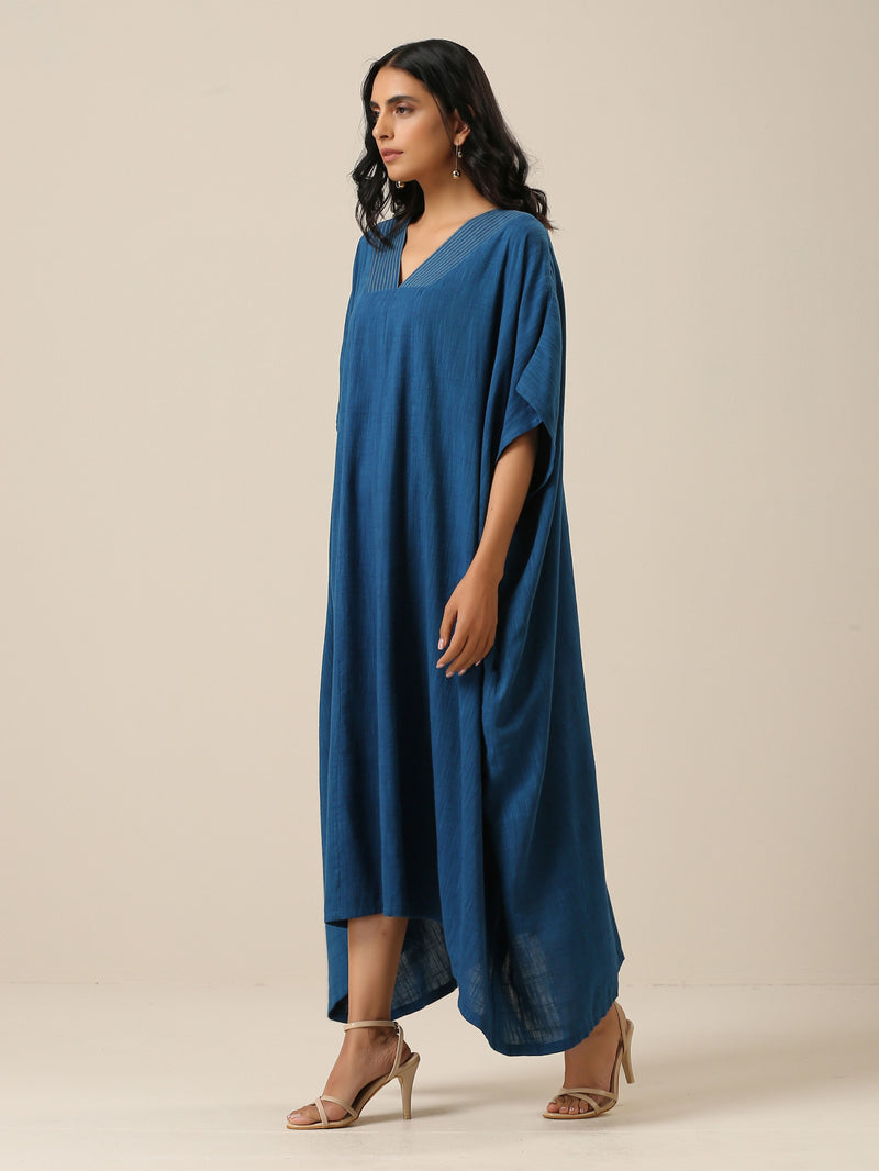 Classic Blue Panel Kaftan dress