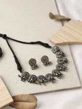 Silver-Plated Choker Necklace Set