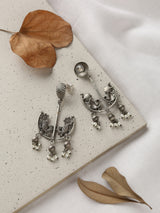Silver-Plated Swing Chandbalis Earrings