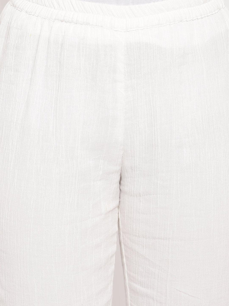 White Crinkled Pant - trueBrowns