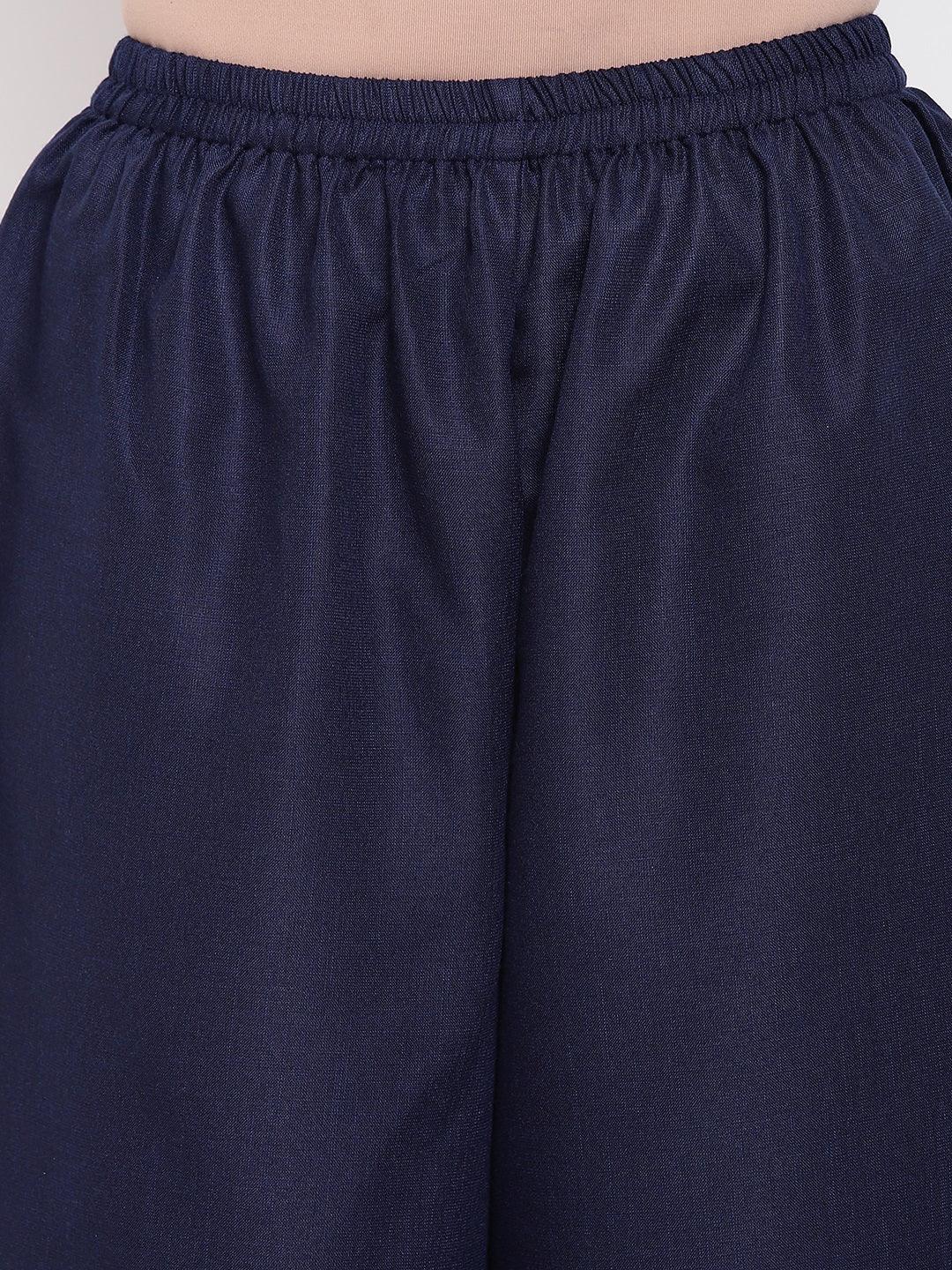 Linen Cotton Blue Pant - trueBrowns