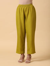 Cotton Linen Lime Green Relaxed Placket Co-Ord Set - trueBrowns