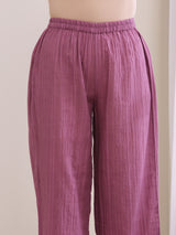 Onion Pink Dobby Angrakha Pant Set