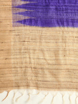 Violet Handwoven Pure Tussar and Ghicha Silk Stole - trueBrowns