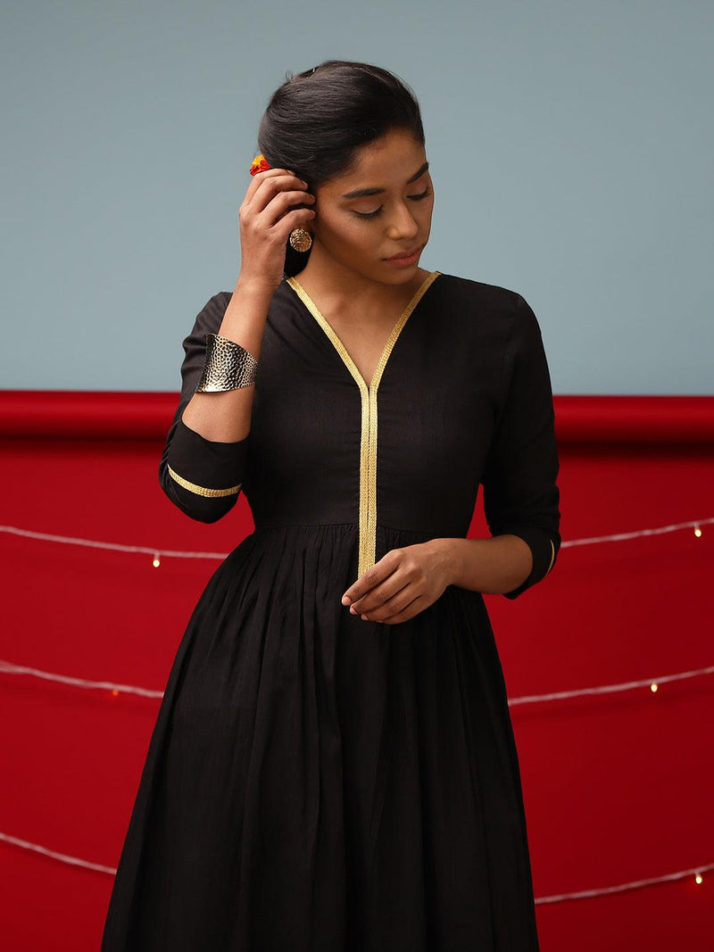 Black Gold Lace Dress - trueBrowns