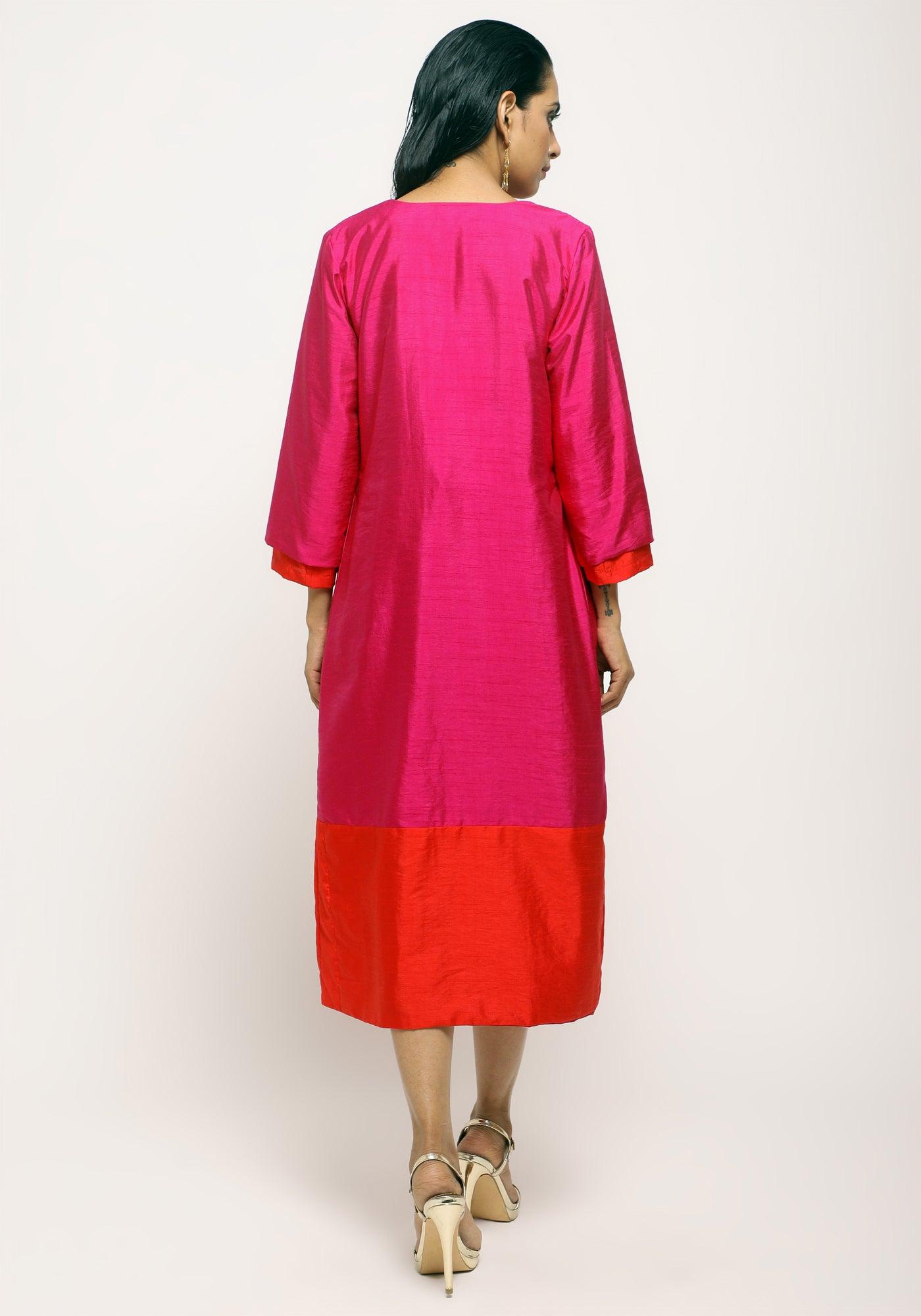 Pink Orange Silk Jacket - trueBrowns