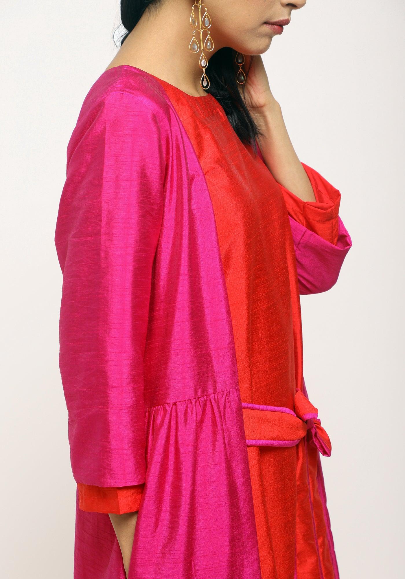 Pink Orange Silk Jacket - trueBrowns