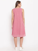 Pink Pin-Tucks Dress - trueBrowns