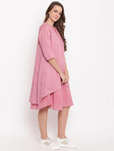 Pink Pin-Tucks Dress Reversible Jacket - trueBrowns