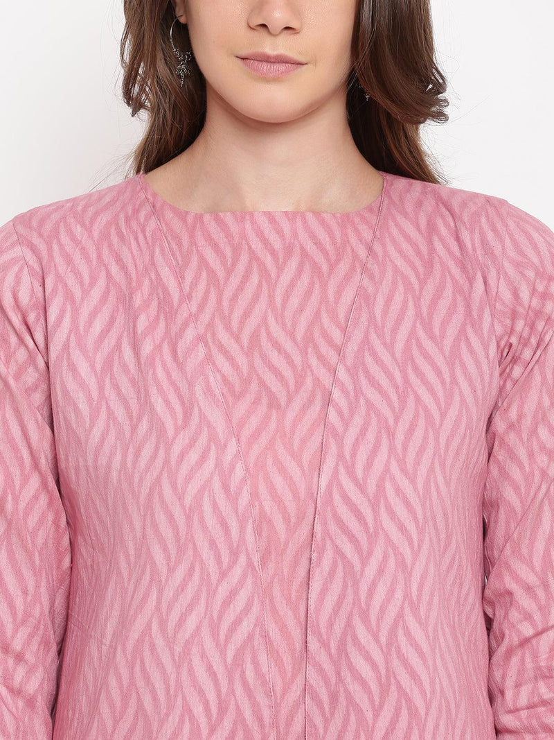 Pink Dobby Asymmetric Dress Reversible Jacket - trueBrowns