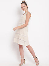 Ivory Panel Lace Dress - trueBrowns