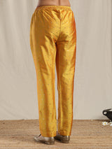 Yellow Silk Kurta Pant Set - trueBrowns