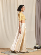 Ivory Gold Brocade Blouse Skirt Set - trueBrowns