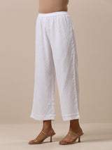 Cotton White Weave Pant - trueBrowns